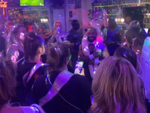 Butler in the buff & Strip image